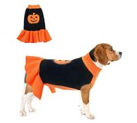 NACOCO Robe pull d'Halloween pour chien - Citrouille pour animal de compagnie - Chandail en tricot doux, épais et chaud pour l'hiver - Vêtements pour chien, fille et chat de petite, moyenne et grande
