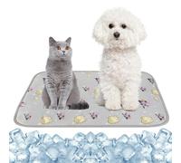 NACOCO Tapis de refroidissement d'été pour animal de compagnie - Coussin pour chat et chien - Confortable et doux - Pour animaux de compagnie, enfants et adultes (bouledogue français gris, M)