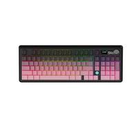 nacodex AJAZZ AK980 V2 Wireless Mechanical Keyboard, 98% QWERTY Layout Hot-Swap RGB Gaming Keyboard with Volume Control Knob and TFT Display, Side Engraved, 2.4 GHz/Type-C/BT5.1, Gradient Black Pink