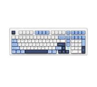 nacodex AK980 V2 Wireless Mechanical Keyboard, 98% Layout 101-Key QWERTY Layout Hot Swappable Gaming Keyboard, 2.4 GHz/Type-C/BT5.1, RGB Lighting Effects, 8000mAh Battery, Blue White