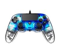 Manette filaire Compact Controller Nacon transparente bleue pour PS4 compatible PC