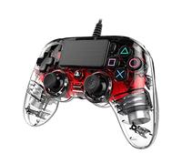 Nacon Manette filaire Compact Controller transparente rouge pour PS4 compatible PC
