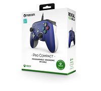 Nacon Manette Pro Compact - Personnalisable - Pour Xbox Series XS, Xbox One et PC Windows 10 - Bleu
