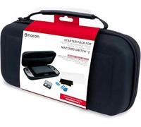 Nacon Pack de 3 éléments pour Switch 2 | 1 Pochette Rigide | 1 Protection d'écran | Boite de Rangement pour Jeux (Noir)