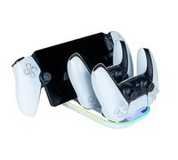 Triple chargeur BigBen pour console Playstation Portal et manettes DualSense PS5 Blanc
