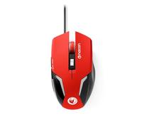 Nacon - Souris (Droitier, Optique, USB, 2400 DPI, 132 g, Noir, Rouge)