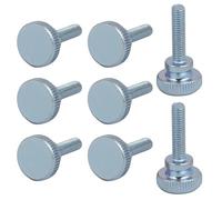 NACX Lot de 12 vis moletées M5 x 20 mm à tête plate entièrement filetée - Vis moletée