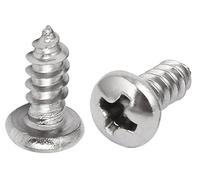 NACX Lot de 150 vis à bois auto-perceuses à tête bombée cruciforme M4 x 10 mm, vis autotaraudeuses en acier inoxydable 304, vis autotaraudeuses à tête bombée cruciforme