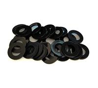 NACX Sourcingmap Lot de 30 rondelles plates rondes en plastique nylon Noir M20 x 36 x 3 mm