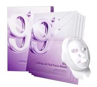 NAD+ BIO Lifting Full Cover Facial Mask, Masque Anti Âge Visage Tissu Hydratant Aux Peptides, Masques Visage Complets Lifting-sil Coréens, Masques Gel Tenseur Au Collagène 3D(1 Box(4 Sheet))