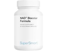 NAD+ Booster Formula - Puissant Booster de NAD+ - Nicotinamide Riboside, Apigénine & BluNAD Booster™ - Étudié Cliniquement - Énergie Cellulaire, Longévité, Anti-Âge - 90 Gélules Végétales - SuperSmart