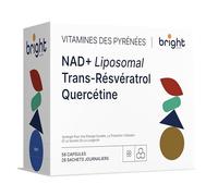 NAD+ liposomal, Trans-Resveratrol, Quercétine - SmartAbsorb™ | pour l’énergie, le métabolisme et la fonction cérébrale | 28 sachets quotidiens