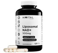 NAD+ Liposomale 500 mg. 120 gélules vegan pour 4 mois. Nicotinamide Adénine Dinucléotide Liposomal pour une absorption maximale. Anti-âge qui favorise la réparation cellulaire et la longévité. HIVITAL
