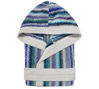 Nada Home Peignoir homme femme en éponge velours chenille avec capuche Jacquard 7126, L