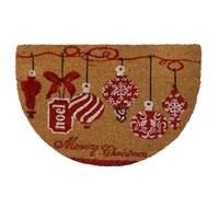 Nada Home Tapis de paillasson de Noël en coco imprimé antidérapant 40 x 60 cm Noël 7131