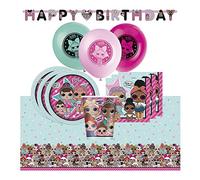 Nada Home Trousse Fête Lol Surprise 16 Gens Lunettes Vaisselle Chiffon Serviettes de Table 3208 - Multicolore, Unique