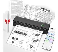 NADAIIN Imprimantes portables sans fil pour voyage, imprimante thermique Bluetooth prenant en charge les lettres américaines de 21,6 x 27,9 cm et format A4, imprimante mobile sans encre fonctionne