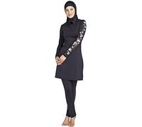 nadamuSun Maillots de Bain Musulman Femmes Filles Maillot de Bain Muslim Swimwear Filles Dames Modeste Couverture complète Beachwear Burqini Burkini, Detachable Hijab-6, 2XL -- l'Europe Taille 42-44