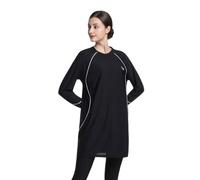 nadamuSun Modest Long Sleeve Shirts for Women Quick Dry Athletic Top Yoga Running Workout Tees for Muslim Women(XL,X1)