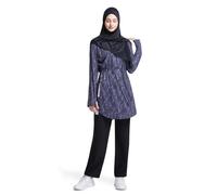nadamuSun Women's Arabic Modest Sports Set for Outdoor Yoga, Running, Fitness(L,Purple)