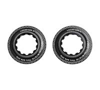 NADCFN Couvercle Verrouillage Central de Disque vélo, Anneaux de Verrouillage Central pour Frein à Disque, Rotor sur disques de moyeu de Verrouillage Central(Black)