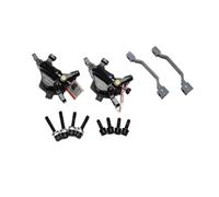 NADCFN Étrier de Frein à Disque hydraulique R1, Double Action, Route CX Gravier Cyclocross BMX vélo Pliant R1 Post is Mount 160mm(R1 Black - NO rotors)