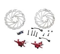 NADCFN Étrier de Frein à Disque hydraulique R1, Double Action, Route CX Gravier Cyclocross BMX vélo Pliant R1 Post is Mount 160mm(R1 Red)