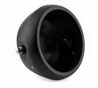 NADCFN Moto Phares Base de phare LED modifiée, seau profond rétro de 7 pouces, Convient pour Harley et Plaque Phare Plaque Avant(All Black)