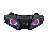 NADCFN Moto Phares Phare de moto Convient pour YZF R6 2006 2007, phare LED avec yeux d'ange, assemblage de phare HID Plaque Phare Plaque Avant(C48)