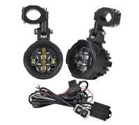 NADCFN Moto Phares Phares antibrouillard Led pour motos, lampe de conduite, projecteurs, interrupteur filaire, 100W, double couleur Plaque Phare Plaque Avant