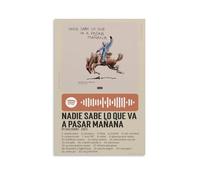 Nadie Sabe Lo Que Va A Pasar Mañana Bad BunnyDécoration d'intérieur moderne imprimée haute définition pour peintures murales imperméables dans le salon, la chambre, le bureau et la salle de bain 20 x