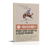 Nadie Sabe Lo Que Va A Pasar Mañana Bad BunnyModerne Impression Haute définition Multi Scènes Décoration murale imperméable pour salon, chambre, bureau et salle de bain 20 x 30 cm