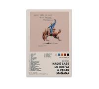 Nadie Sabe Lo Que Va A Pasar Mañana by Bad BunnyPoster mural vintage Impression esthétique rétro parfaite pour salon, chambre à coucher, bureau, studio à domicile, style sans cadre 40 x 60 cm