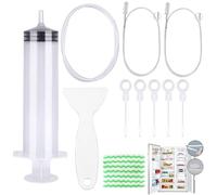 Nadinsta 11 Pièce Kit d'Outil De Nettoyage De Réfrigérateur, Outil De Vidange Réfrigérateur avec Tuyau, Pelle De Dégivrage, Seringue, Bouchons De Trou, Drague De Vidange Réfrigérateur pour Cuisine