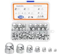Nadinsta 146 Pièces Écrous Borgnes, Dôme Ecrous Borgne Hexagonal M3/M4/M5/M6/M8/M10/M12, Prévention De La Rouille Hexagonal Ecrou Borgne en Acier au Carbone Borgne pour Recouvrir Les Écrous