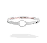 NADIR Bracelet femme Marlù 18BR058 rigide ancre en acier argenté