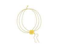 NADIR Liujo Collier femme LJ3078 en acier doré avec fleur et perles