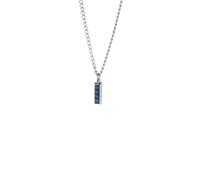 NADIR LiuJo MLJ617 Collier Homme Acier avec Zircon Bleu