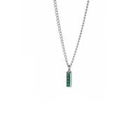 NADIR LiuJo MLJ619 Collier Homme Acier avec Zircon Vert