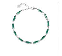 NADIR Liujo MLJ620 Bracelet Homme Chaîne Acier Pierres Vertes