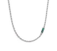 NADIR Marlù Collier homme 30CN0009-V avec élément en pierre vert acier