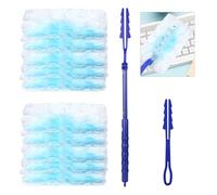 Nadisean 32 PièCes Plumeau Poussiere Recharge Kit, Kit de Plumeau en Microfibre, Anti Poussiere, Attrape Poussiere pour Le Bureau, De L'éCole, Domicile Retient la PoussièRe