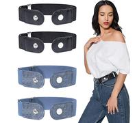 Nadisean 4 Pièces Ceinture Elastique Femme, Ceinture Sans Boucle Femme, Ceinture élastique Femme, Ceinture Femme Sans Boucle, Ceinture Femme Sans Trou pour Jeans Pantalon Robe