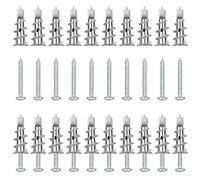 Nadisean 80 Pièces Chevilles pour Placoplatre Autoperceuses, Cheville Placo avec Vis, Métal Cheville pour Plaques de Plâtre, Alliage Zinc Cheville Autoforeuse Placo pour Fixation Plaques de Plâtre