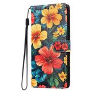 Nadoli Coque Portefeuille pour Samsung Galaxy A03S,Créatif Coloré Peint Fonction Stand et Fentes de Carte Coque Housse PU Cuir Etui avec lanière