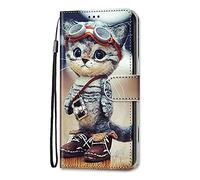 Nadoli Coque Wallet pour Samsung Galaxy A53 5G,Coloré Peint Drôle Cuir Chaussures Chat Portefeuille Cuir Fonction Stand et Fentes de Carte Coque Housse Etui