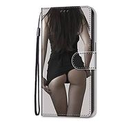 Nadoli Coque Wallet pour Xiaomi POCO X4 Pro 5G,Coloré Peint Créatif Sexy Dame Portefeuille Cuir Fonction Stand et Fentes de Carte Coque Housse Etui