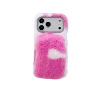 Nadoli Faux Lapin Fourrure Coque pour Oppo Realme C25Y/C21Y,Housse Hiver Lapin Peluche Fausse Cover avec Mitaines Type Support Bracelet Duveteux Arrière Bunny Étui