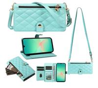 Nadoli Portefeuille Fermeture éclair Coque pour Honor X8C 4G,avec 5 Porte Cartes Flip PU Cuir Rhombus Motif Étui Sac à Main Bouton Magnétique Collier Housse Cordon Etui