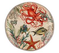 THUN Plateau Nador rond 100% mélamine Sea Life Ø 42 cm dans une boîte cadeau